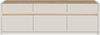 Forte OAK SQUERE TV-Schrank 160, elegantes Lowboard mit 3 Schubladen und 3 Kippfächern, Holzwerkstoff, Mauvella Eiche Holzdekor, 160 cm breit x 50,7 cm hoch x 41,5 cm tief Bild 2