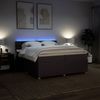 vidaXL Boxspringbett mit Matratze Dunkelbraun 200x200 cm Stoff 3289873 Bild 5