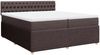 vidaXL Boxspringbett mit Matratze Dunkelbraun 200x200 cm Stoff 3289873 Bild 3
