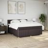 vidaXL Boxspringbett mit Matratze Dunkelbraun 200x200 cm Stoff 3289873 Bild 4