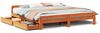 vidaXL Massivholzbett ohne Matratze Wachsbraun 180x200 Kiefernholz 3309031 Bild 2