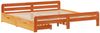 vidaXL Massivholzbett ohne Matratze Wachsbraun 180x200 Kiefernholz 3309031 Bild 3