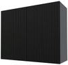 Küchenhängeschrank LAMELLO Wandschrank 90x32,5x72cm grifflos Farbe: grau / schwarz matt W3/90 Bild 4