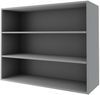 Küchenhängeschrank LAMELLO Wandschrank 90x32,5x72cm grifflos Farbe: grau / schwarz matt W3/90 Bild 3