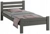 Home Collective Bettgestell Massivholzbett, Einzelbett mit Lattenrost & sicherem Lack, 210x102x72 cm, Grau Bild 2