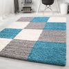 Hochflor Teppich Lux rechteckig - 160x230 cm - Türkis Bild 3