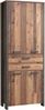FORTE Clif Aktenschrank, Grau/Braun, 86,7 x 220,7 x 41,6 cm Bild 3