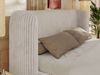 Polsterbett Bett mit Holzlattenrost Schlafzimmer Bett Doppelbett gepolstertes Kopfteil - EMORA CLASSIC - 140x200 cm - Beige Cord Bild 4