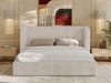 Polsterbett Bett mit Holzlattenrost Schlafzimmer Bett Doppelbett gepolstertes Kopfteil - EMORA CLASSIC - 140x200 cm - Beige Cord Bild 5