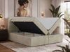 Boxspringbett INERO 160x200 mit Matratze H4 und Topper T25, 7-Zonen-Multipocket-Kern, zwei Bettkästen, Doppelbett, gepolstert Kopfteil - Beige Velvet Bild 4
