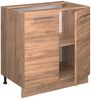 Küchenunterschrank Fame-Line Goldkraft Eiche 80 cm mit Regal, ohne Arbeitsplatte Vicco Bild 4
