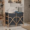 Badschrank für Wäsche Bruno Grau 80 x 64 cm mit 2 Fächern Vicco Bild 3