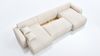 Wohnero24 Habana U XL Ecksofa 381x153 cm mit Schlaffunktion 337x133 cm – XXL Wohnlandschaft U-Form – Sofa U - Formmit Bettkasten – Cord Creme Couch Großformat Bild 5