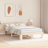vidaXL Bettrahmen mit Kopfteil Natur 140 x 190 cm Massives Kiefernholz 872656 Bild 3