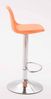 CLP 2er Set Barhocker Kiel Kunststoff höhenverstellbar und 360 Grad drehbar,orange chrom Bild 3