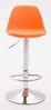 CLP 2er Set Barhocker Kiel Kunststoff höhenverstellbar und 360 Grad drehbar,orange chrom Bild 2
