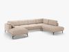 Micadoni Panorama Ecksofa Bemy 7-Sitzer Rechts Strukturierter Stoff Sand Bild 2