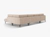 Micadoni Panorama Ecksofa Bemy 7-Sitzer Rechts Strukturierter Stoff Sand Bild 3