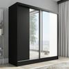 Schwebetürenschrank DUO 2-türig Schrank 180 cm Farbe: Schwarz , weiß Bild 2