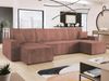 Mirjan24 'Kobaro U' Ecksofa, Cord rosa, 312 x 145 x 82 cm Bild 2