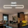 LED Deckenlampe, Chrom, Glas satiniert, L 71 cm Bild 3