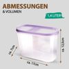 Vorratsdosen mit Deckel 1,4 Liter ( 8er Pack / Lila ), Luftdicht Schüttdose BPA frei, Vorratsbehälter Set - Frischhaltedosen Klappdeckel Bild 4