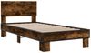 vidaXL Bettgestell Räuchereiche 90x200 cm Holzwerkstoff und Metall 845809 Bild 3