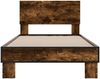 vidaXL Bettgestell Räuchereiche 90x200 cm Holzwerkstoff und Metall 845809 Bild 4