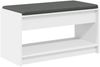 vidaXL Flurbank mit Kissen mit Regal mit Speicher Weiß 83 x 38 x 45 cm 891576 Bild 2