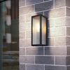 LED Wandleuchte, Metall Schwarz, Glas satiniert klar, H 32 cm Bild 3