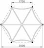 Casa Padrino Barock Garten Deko Sonnenschirm Weiß / Creme Ø 350 x H. 418,5 cm Bild 3