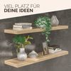 Casaria Wandregal mit Halterung, 2 Stück, MDF, Eiche / Natur, 90 x 23 x 3,8cm Bild 4