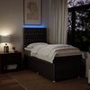 vidaXL Boxspringbett mit Matratze Dunkelbraun 90x190 cm Stoff 3294221 Bild 4