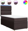 vidaXL Boxspringbett mit Matratze Dunkelbraun 90x190 cm Stoff 3294221 Bild 2