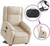 vidaXL Massagesessel mit Aufstehhilfe Creme Stoff 3205223 Bild 5