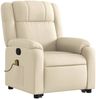 vidaXL Massagesessel mit Aufstehhilfe Creme Stoff 3205223 Bild 3