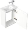 Gäste WC Badmöbel Pico Slimline 40cm SoftClose weiß hochglanz : Weiss hochglanz Bild 2
