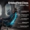 LUTIVO Alpha, ergonomischer Bürostuhl, Rückenlehne mit Mesh Bezug, 3D-Armlehnen, 3D-Kopfstütze, FluxWheels, Schwarz Bild 4
