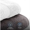 Komfortec 8er Handtuch Set aus 100% Baumwolle, 4 Badetücher 70x140 und 4 Handtücher 50x100 cm, Frottee, Weich, Towel, Groß, Anthrazit/Weiß Bild 4