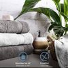 Komfortec 8er Handtuch Set aus 100% Baumwolle, 4 Badetücher 70x140 und 4 Handtücher 50x100 cm, Frottee, Weich, Towel, Groß, Anthrazit/Weiß Bild 3