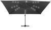 vidaXL Ampelschirm mit LED-Beleuchtung Alu-Mast 400x300 cm Anthrazit 47006 Bild 4