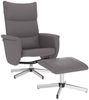 vidaXL Relaxsessel mit Fußhocker Grau Kunstleder 356591 Bild 2