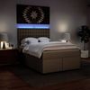 vidaXL Boxspringbett Matratze Cappuccino-Braun 140x190cm Kunstleder 3293023 Bild 5