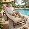 sunnypillow Liegenauflage 200 x 60 - Auflage für Gartenliege extra dick 13cm, Cremefarben Bild 2