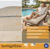 sunnypillow Liegenauflage 200 x 60 - Auflage für Gartenliege extra dick 13cm, Cremefarben Bild 4