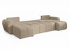 AX LIVING Malatya U Couch mit Schlaffunktion Ecksofa Hellbraun 311 cm Bild 5