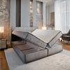 Masseno Boxbett PELLIO 160x200 cm mit Bonell Matratze und Topper, Doppelbett, Polsterbett mit Kopfteil, Boxspringbett Bild 3