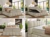 Boxspringbett NIRA KING, Doppelbett mit Fußteil, 7-Zonen Multipocket-Matratzen und Topper, Schlafzimmerbett - 140 x 200 cm - Beige Velvet - H4 Bild 2