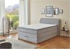 Boxspringbett Kawai / BX2380 Kurt, Stoff, Silber, 128 x 106 x 216 cm Bild 2