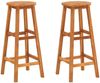 Barhocker DENI 2er Set Massivholz Akazie | Barstühle Küchenhocker Thekenhocker für Küche Hausbar Bild 2